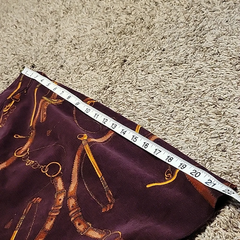 Talbot's Corduroy Skirt A-Line Purple Jewel Tone Fall Winter Work 14 Side Zip